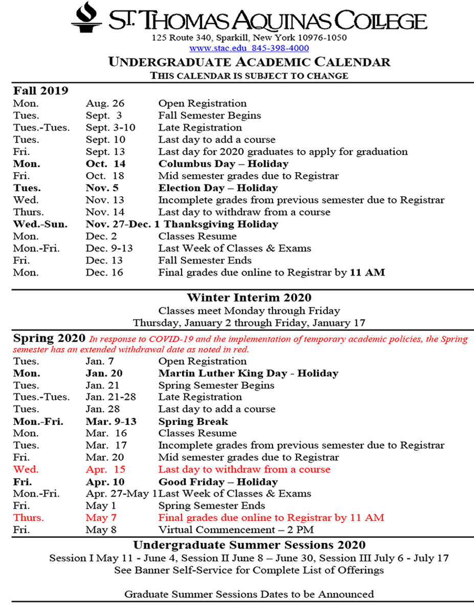 Academic Calendars