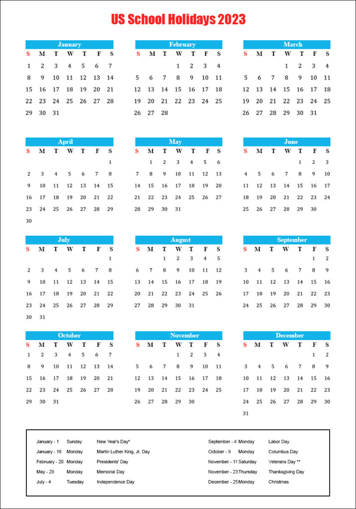 American School Holidays 2023 Archives The Holidays Calendar