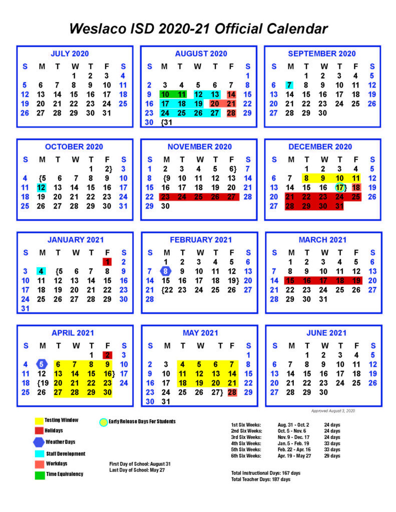 Calendar Memorial Elementary