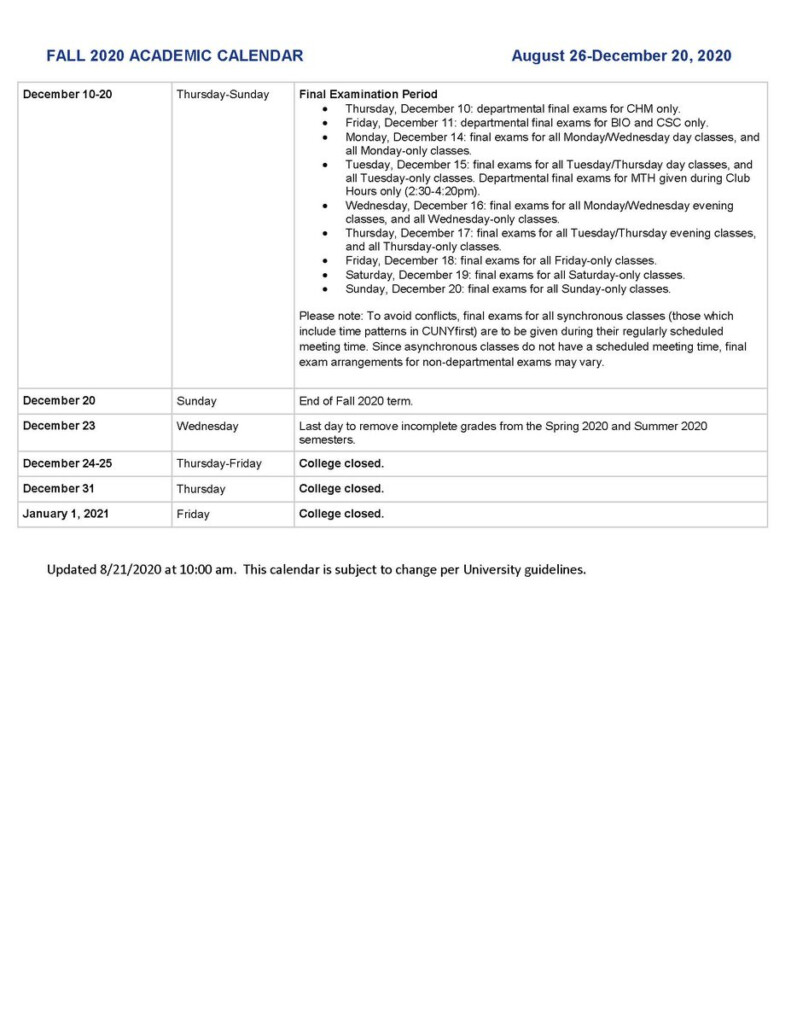 Cunyfirst Calendar Fall 2022 January Calendar 2022