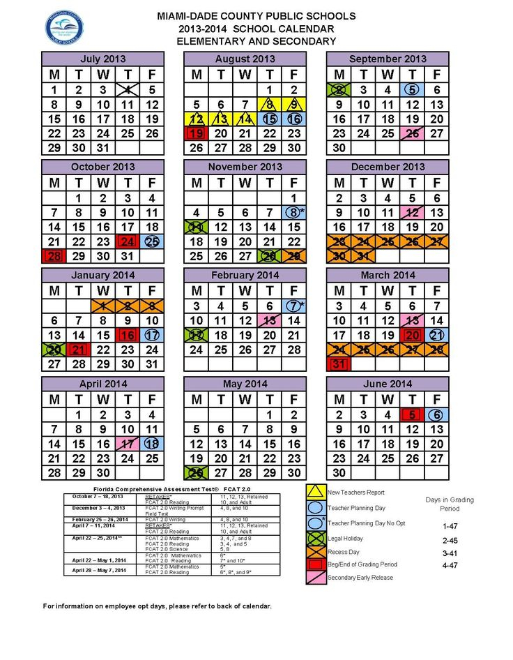 Public School Calendar 2025-26 Miami Dade