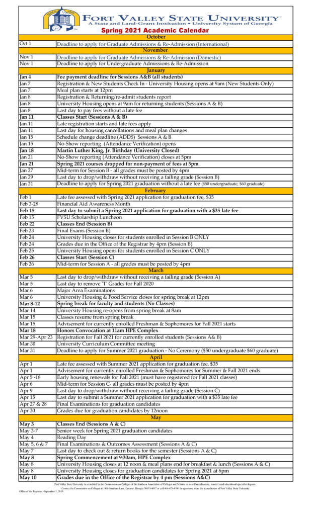 Gsu Academic Calendar Fall 2022