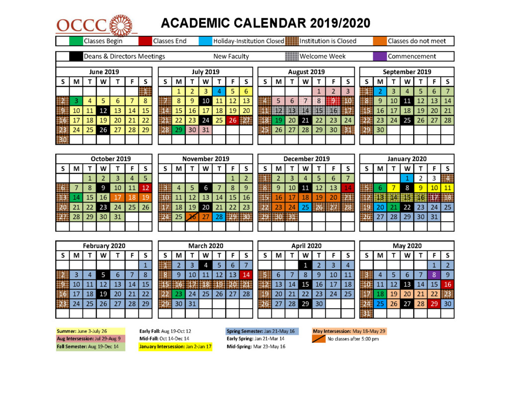 Ou Academic Calendar Spring 2020 CALENDAR ONLINE 2019