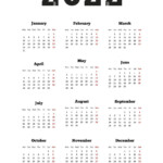 Printable 2022 Calendar Week Starting Friday