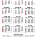 Printable Academic Calendar 2022 Free Letter Templates