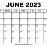 Printable June 2023 Calendar