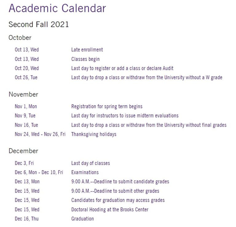 Clemson University Calendar 2021 2022 US School Calendar