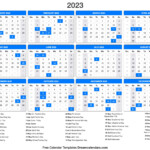 Free Printable 2023 Calendar With Holidays Buka Tekno