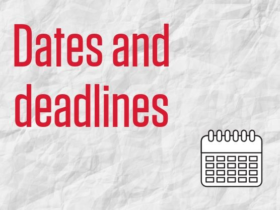 Important Dates And Deadlines For The New Semester Announce 