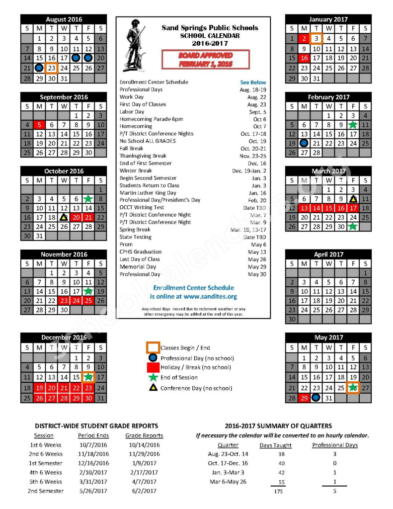 Limestone Elementary School Calendars Sand Springs OK