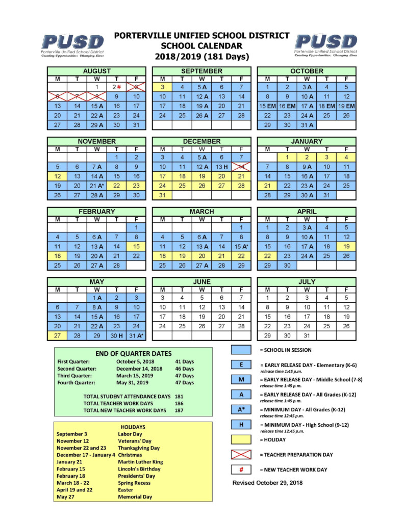 Poway Unified School Calendar Academic Calendar 2022