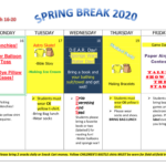 Spring Break Calendar Children s Kastle A Childrens Kastle