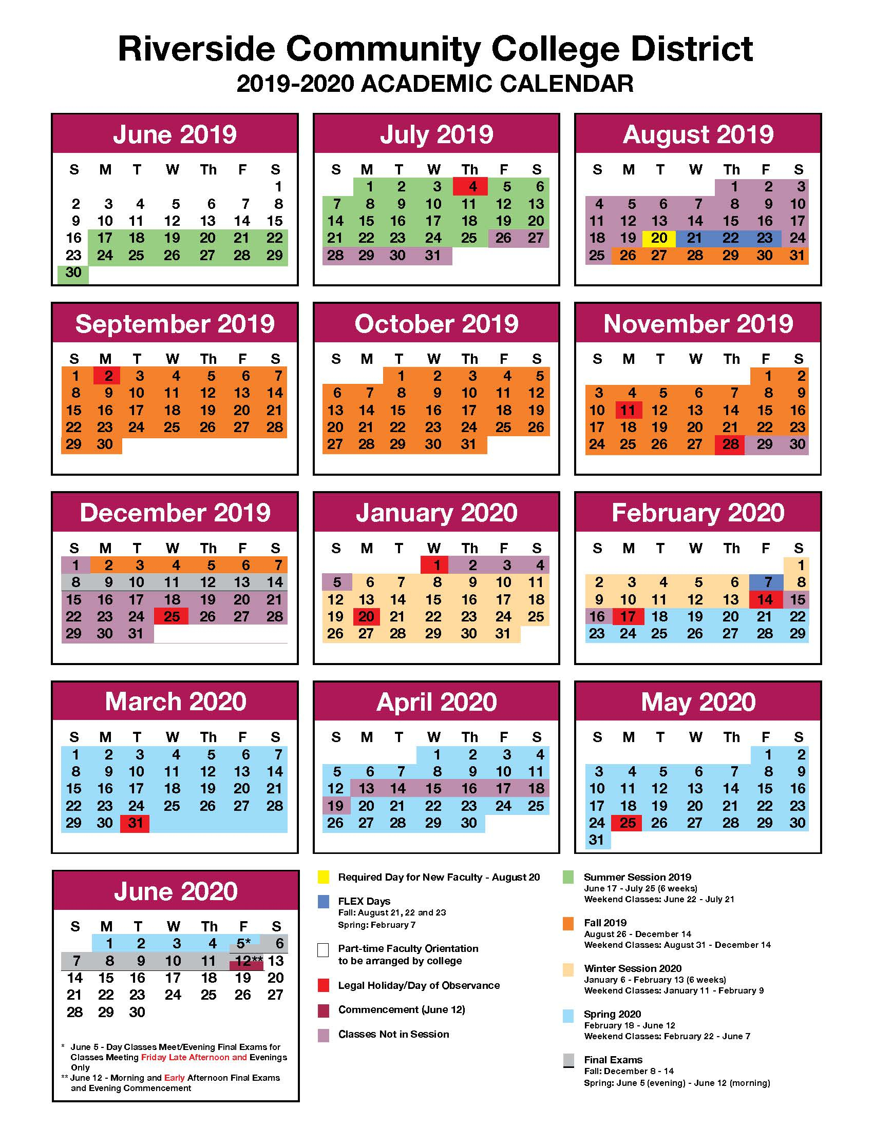 University Of Southern California School Calendar 2021 2020 Printable