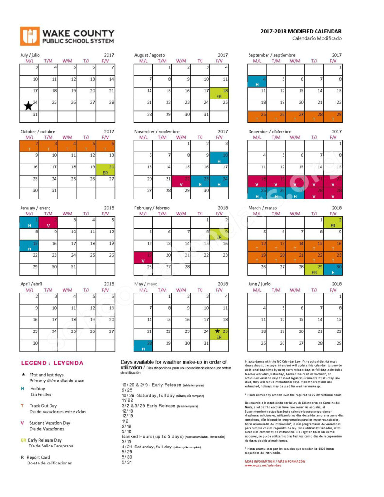 Wake County School Calendar 2022 22 Year Round 2022 Schoolcalendars